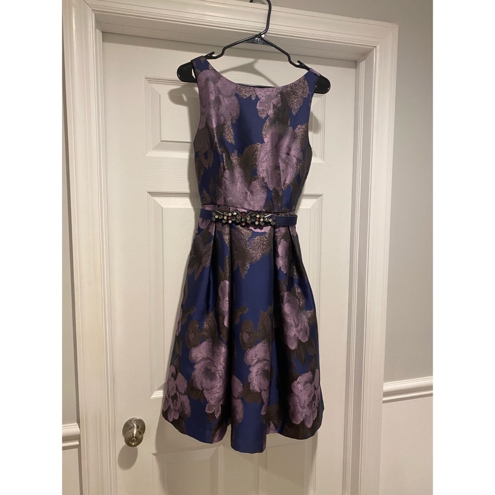 Eliza J Jacquard Fit & Flare Dress